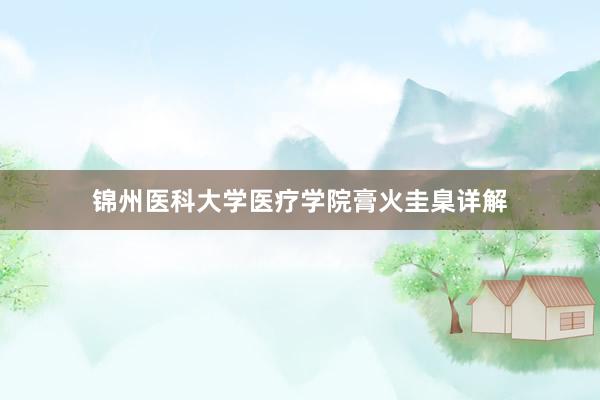 锦州医科大学医疗学院膏火圭臬详解