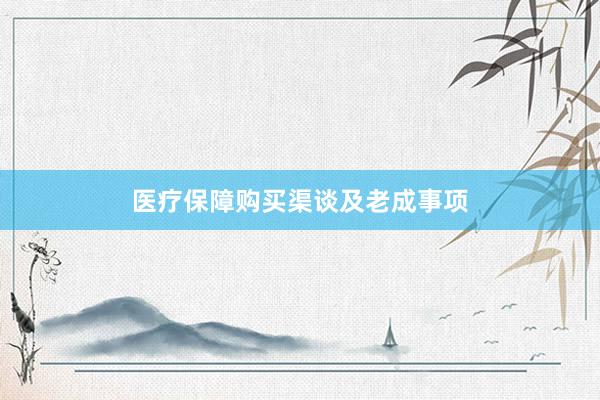 医疗保障购买渠谈及老成事项